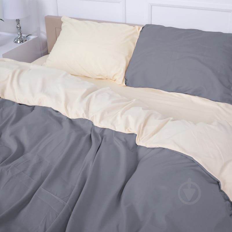 Наволочка Microsatin Premium Cambarco (12-0712+19-0000) 40x60 см бежевый/серый MirSon - фото 3