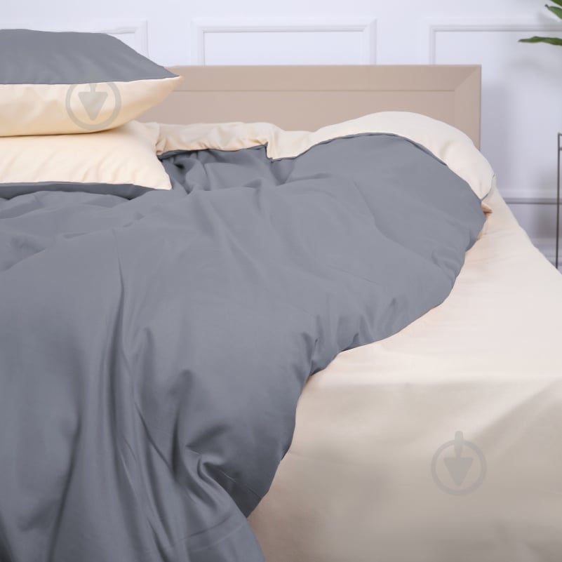Наволочка Microsatin Premium Cambarco (12-0712+19-0000) 40x60 см бежевый/серый MirSon - фото 4