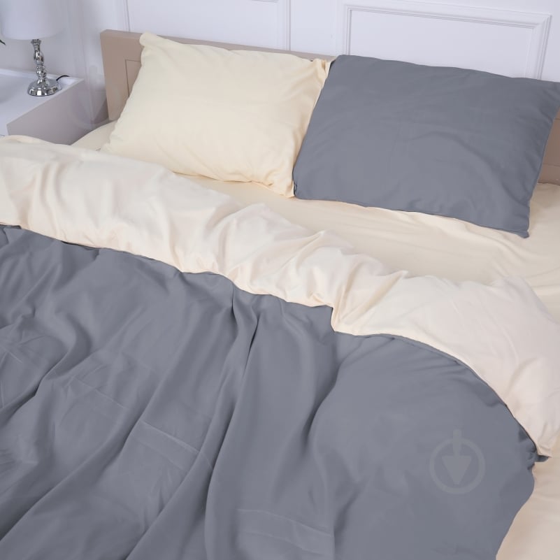 Наволочка Microsatin Premium Cambarco (12-0712+19-0000) 40x60 см бежевый/серый MirSon - фото 5