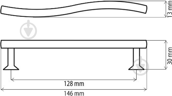 Мебельная ручка скоба DC DP 38 G3 128 мм золотой - фото 2