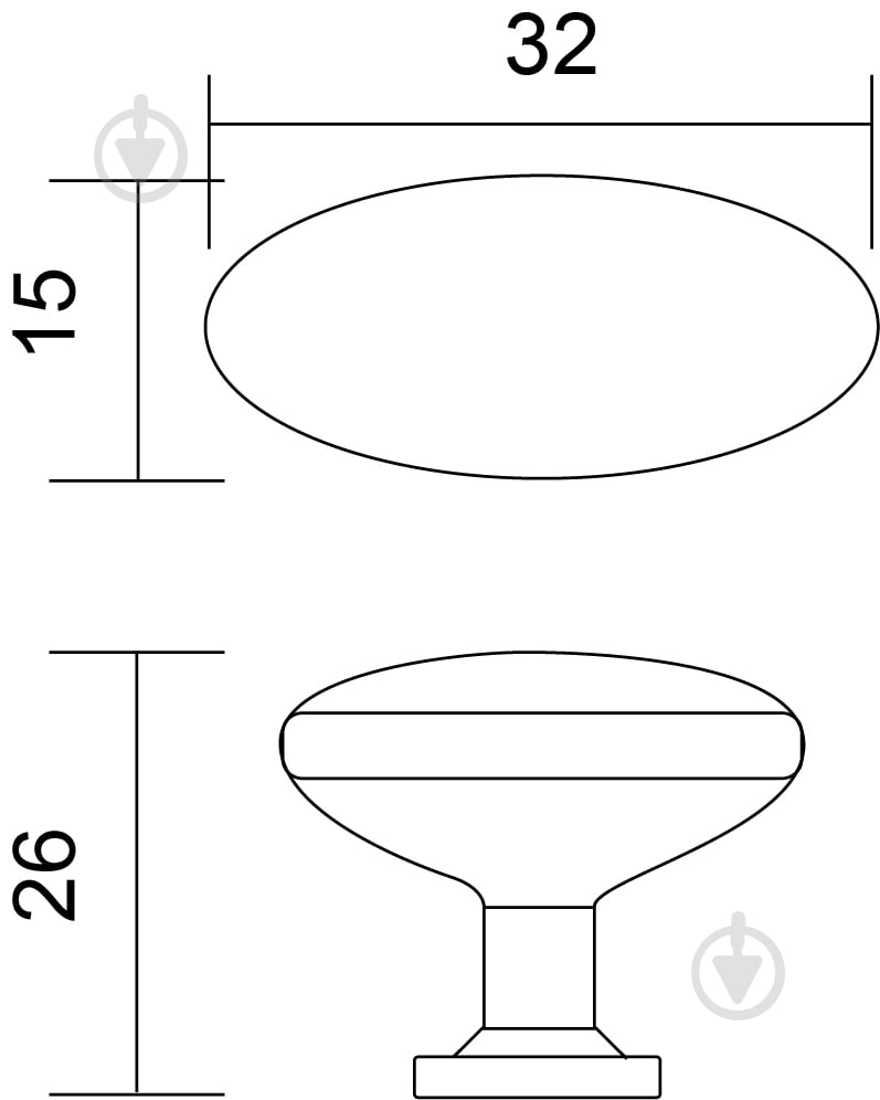 Мебельная ручка кнопка DC DG 09 G2 хром - фото 2