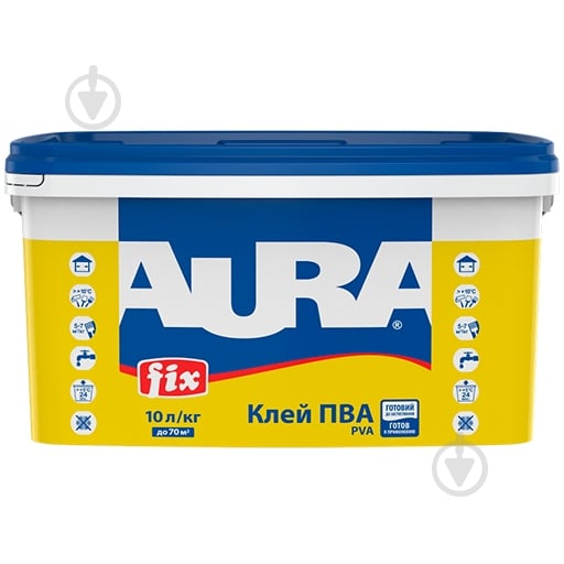 Клей ПВА AURA Fix 10л - фото 1