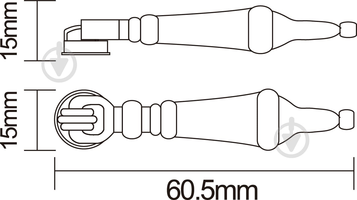 Мебельная ручка капля DC DT 07 G3 золотой - фото 3