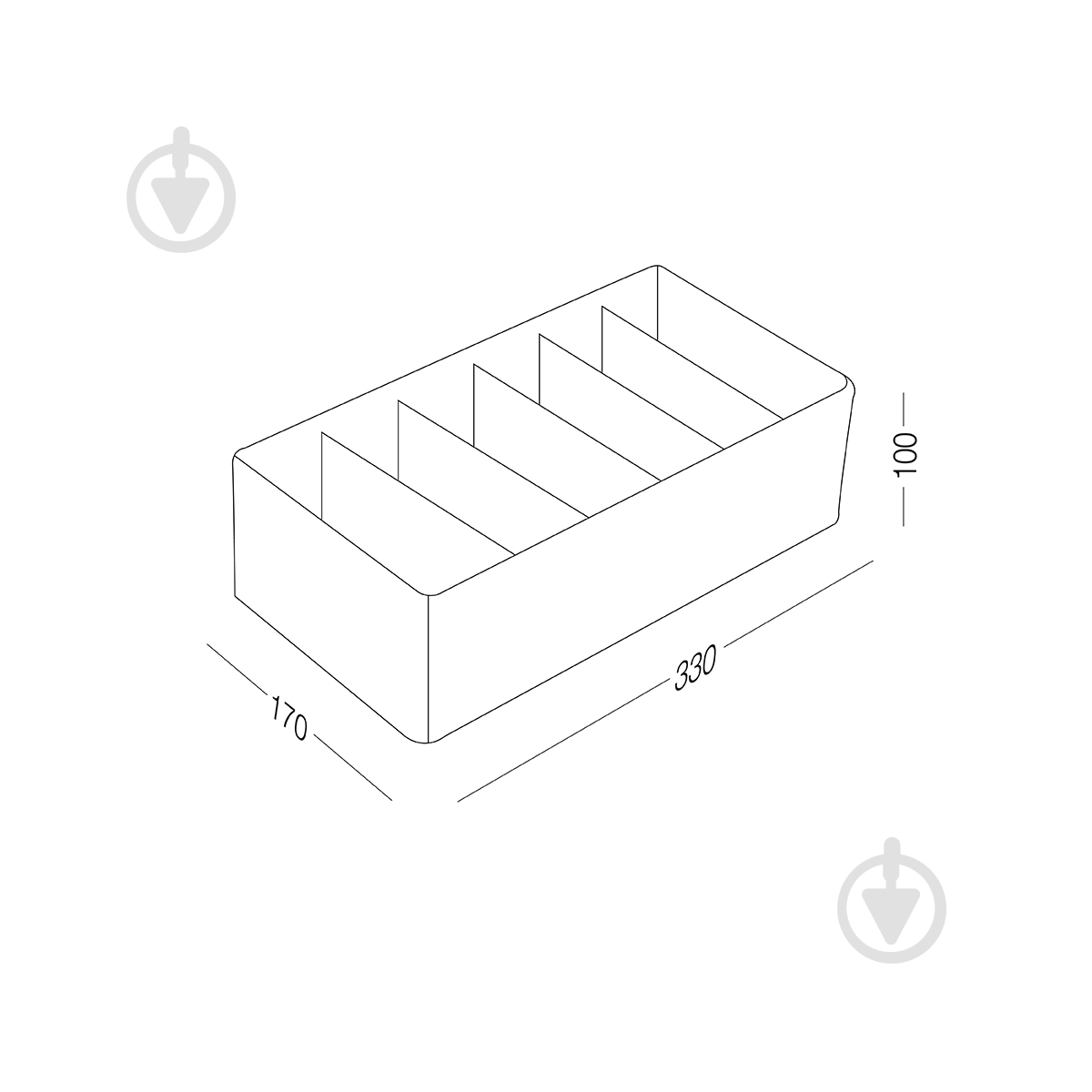Органайзер MVM TH-09-06 LIGHT GRAY 100x170x330 мм - фото 6