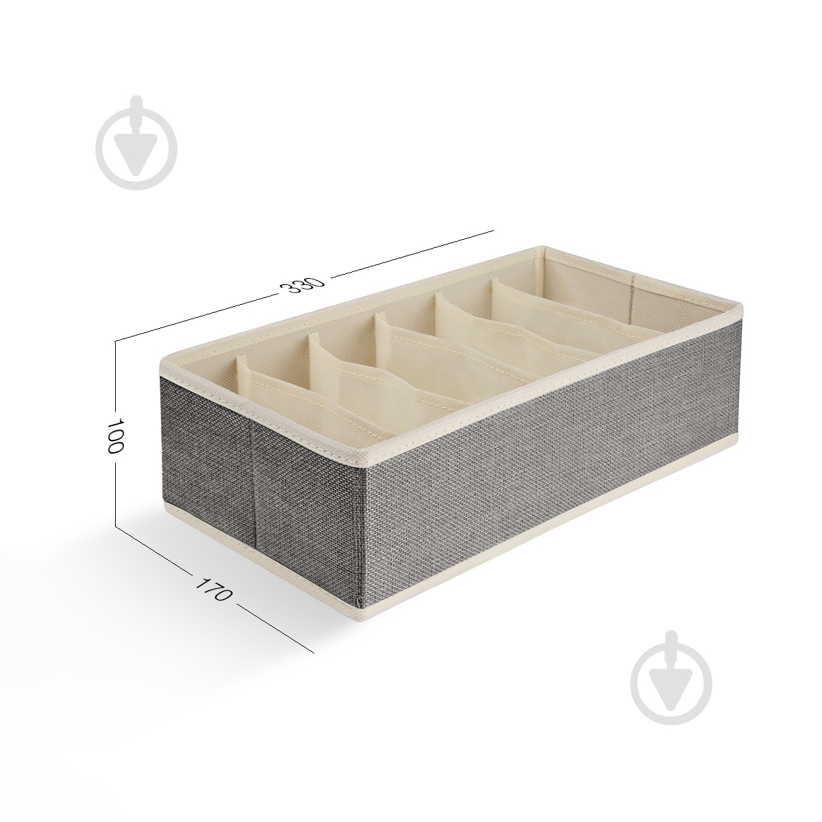 Органайзер MVM TH-09-06 LIGHT GRAY 100x170x330 мм - фото 2