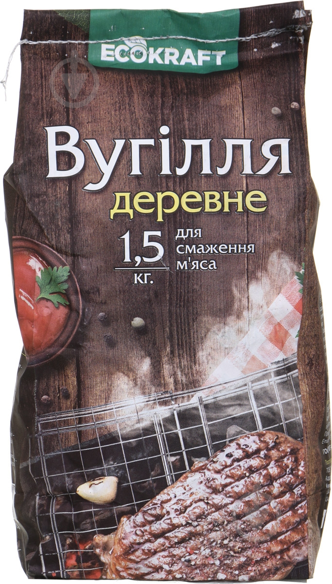 Уголь древесный EcoKraft 1,3 кг - фото 1 Уголь древесный EcoKraft 1,3 кг - фото 1