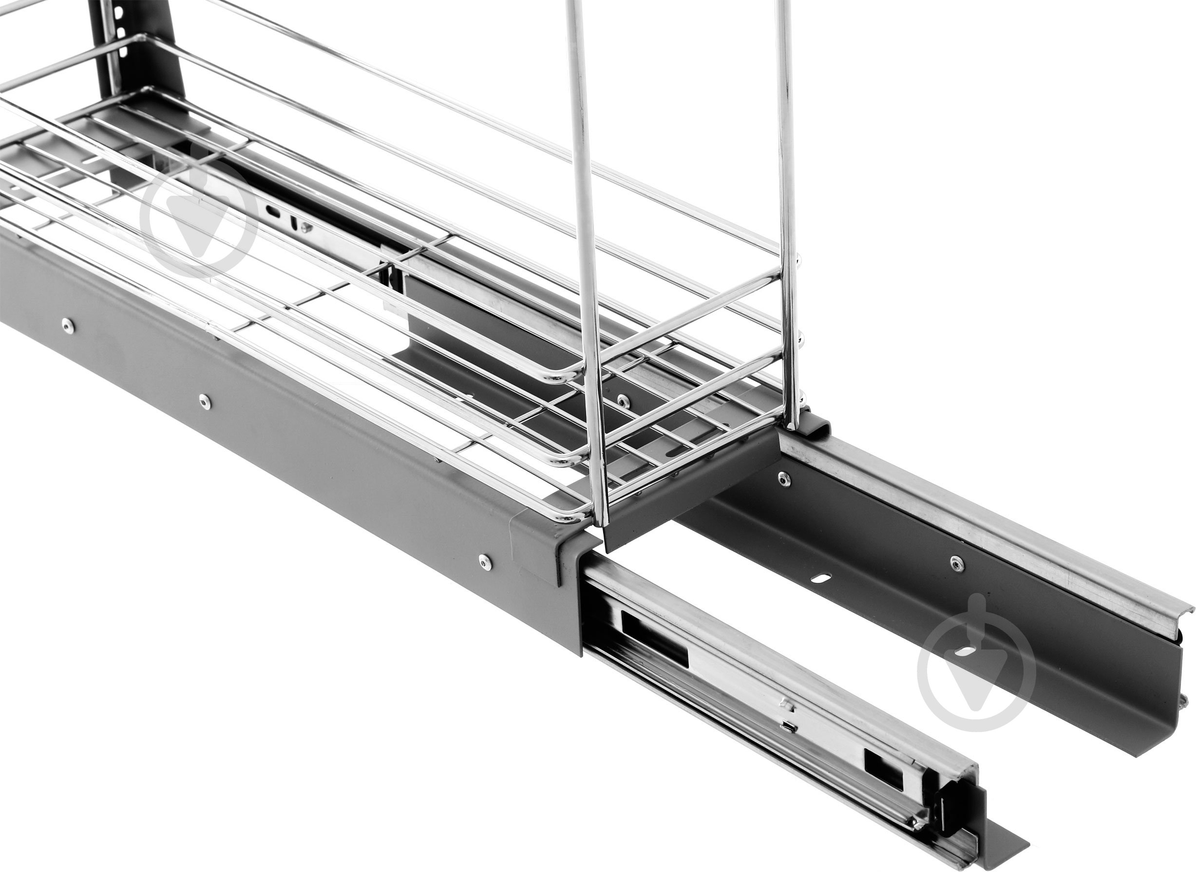 Карго DC 200 мм 2 полиці повного висування з плавним дотягом хром - фото 5