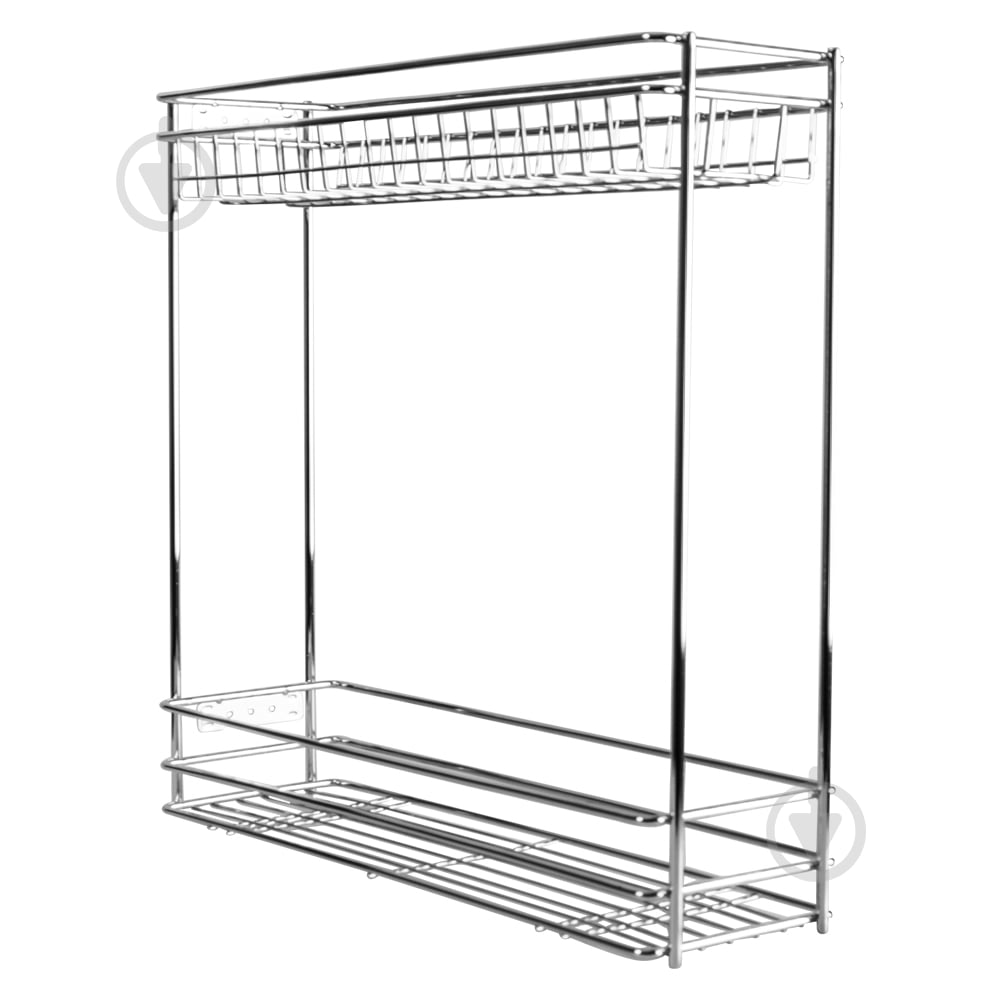 Карго DC 200 мм 2 полиці повного висування з плавним дотягом хром - фото 2