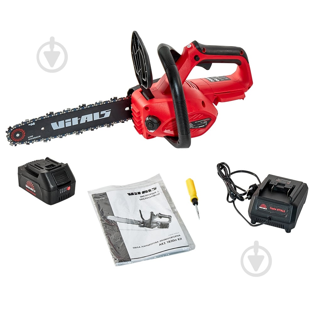 Акумуляторна ланцюгова пила Vitals AKZ 1830n Kit - фото 5 Акумуляторна ланцюгова пила Vitals AKZ 1830n Kit - фото 5