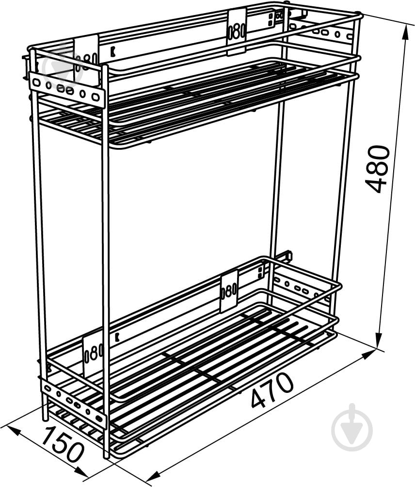 Карго DC mini 200 мм хром - фото 2