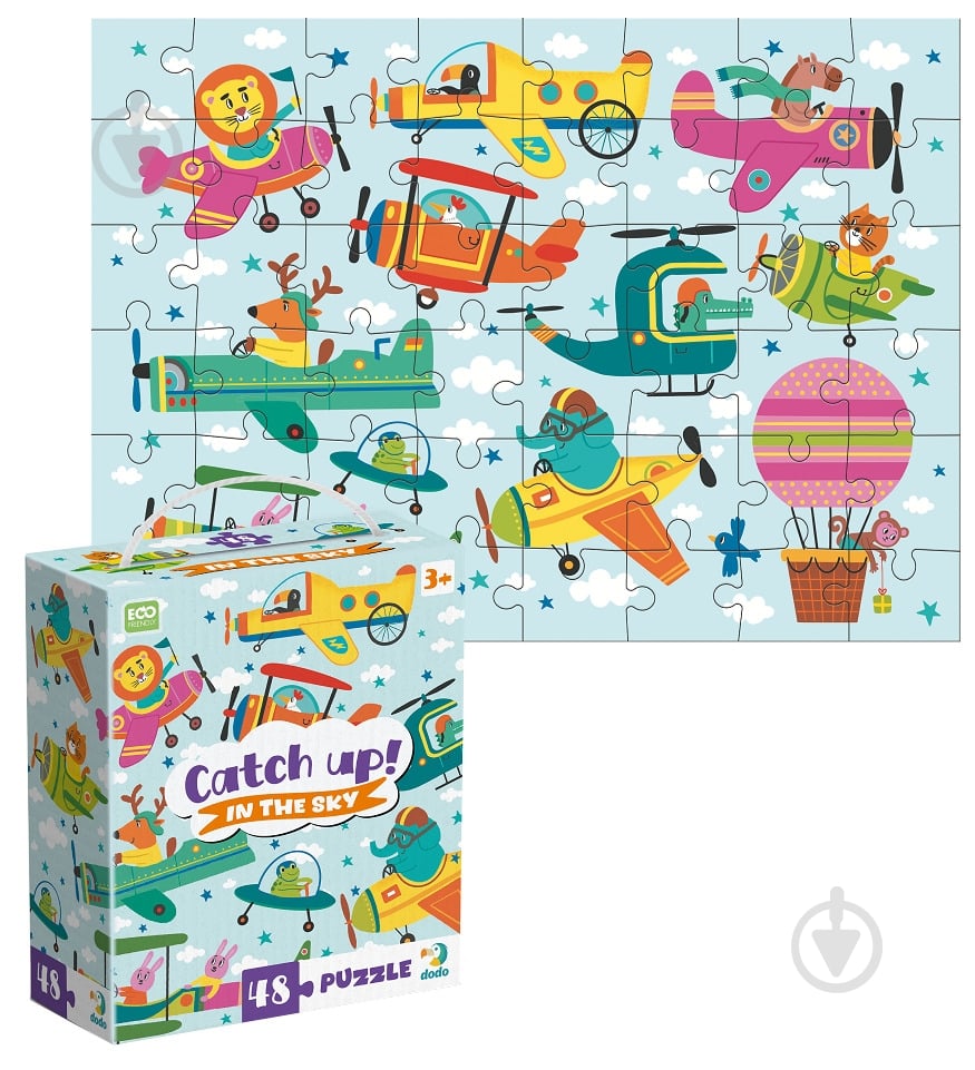 Пазл DoDo на 48 элементов Догоняй! В небе 300617 - фото 2 Пазл DoDo на 48 элементов Догоняй! В небе 300617 - фото 2