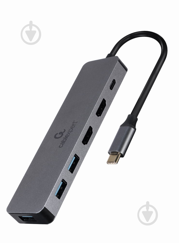 Док-станция Cablexpert A-CM-COMBO3-03 dark grey (A-CM-COMBO3-03) - фото 1