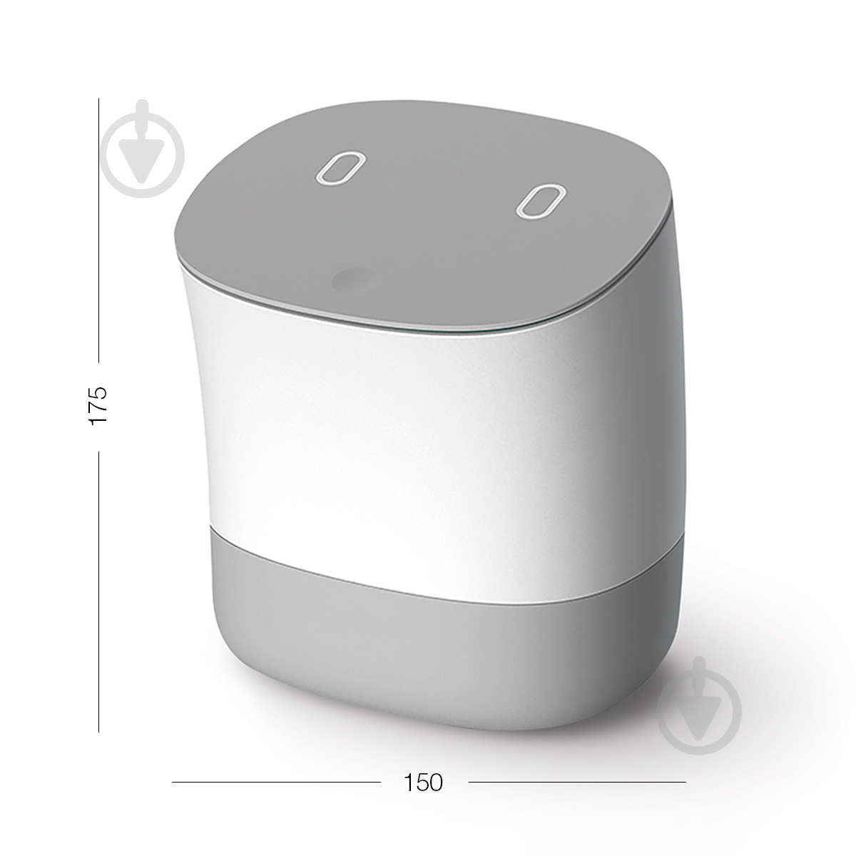 Контейнер для мусора MVM BIN-21 1,5 л белый с серым - фото 7 Контейнер для мусора MVM BIN-21 1,5 л белый с серым - фото 7