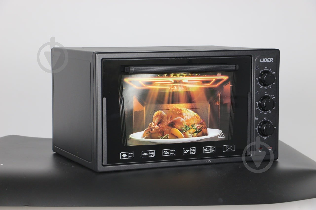 Електрична піч Lider "3623 ECO" BLACK-BLACK - фото 3