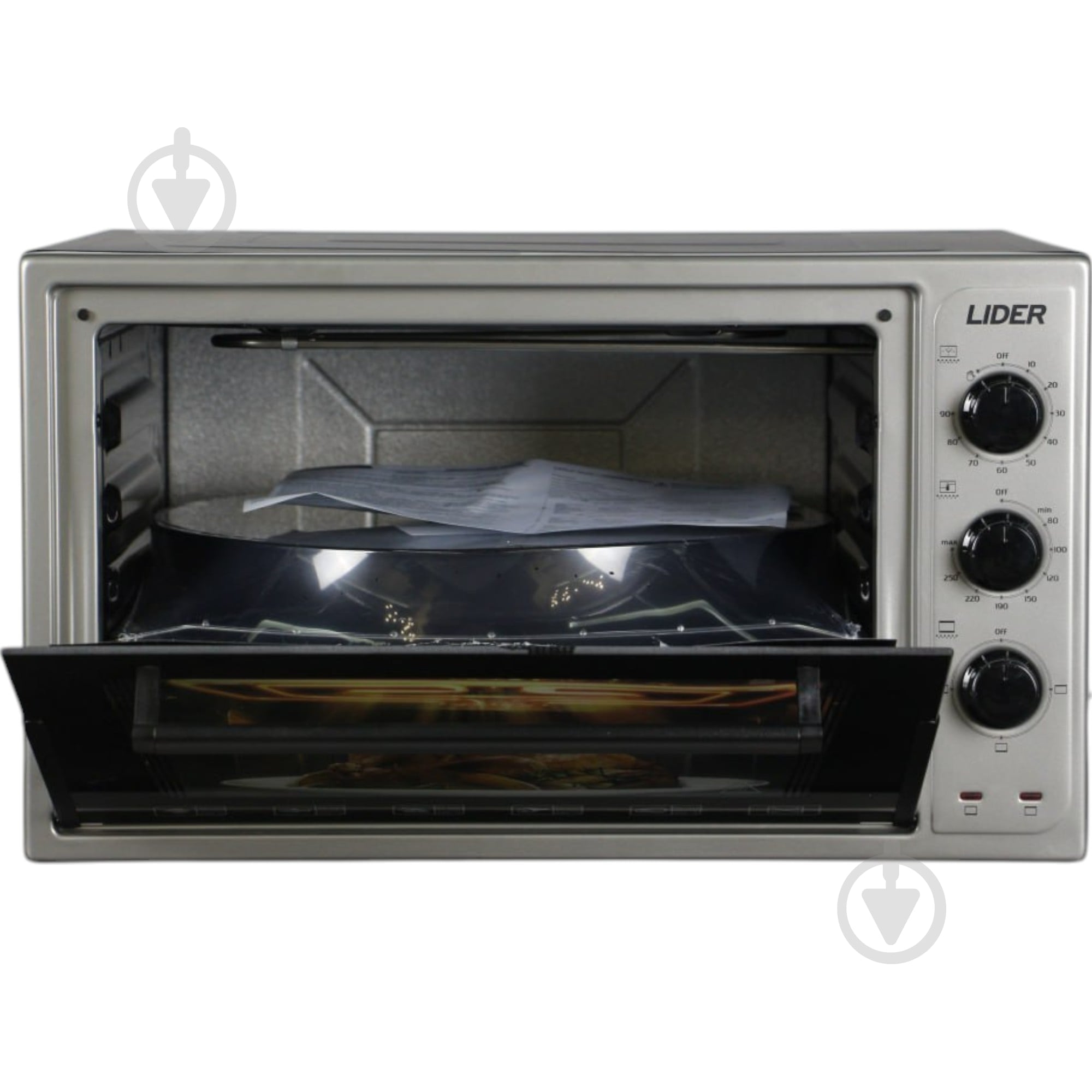 Електрична піч Lider 3623 ECO" GREY-BLACK - фото 3