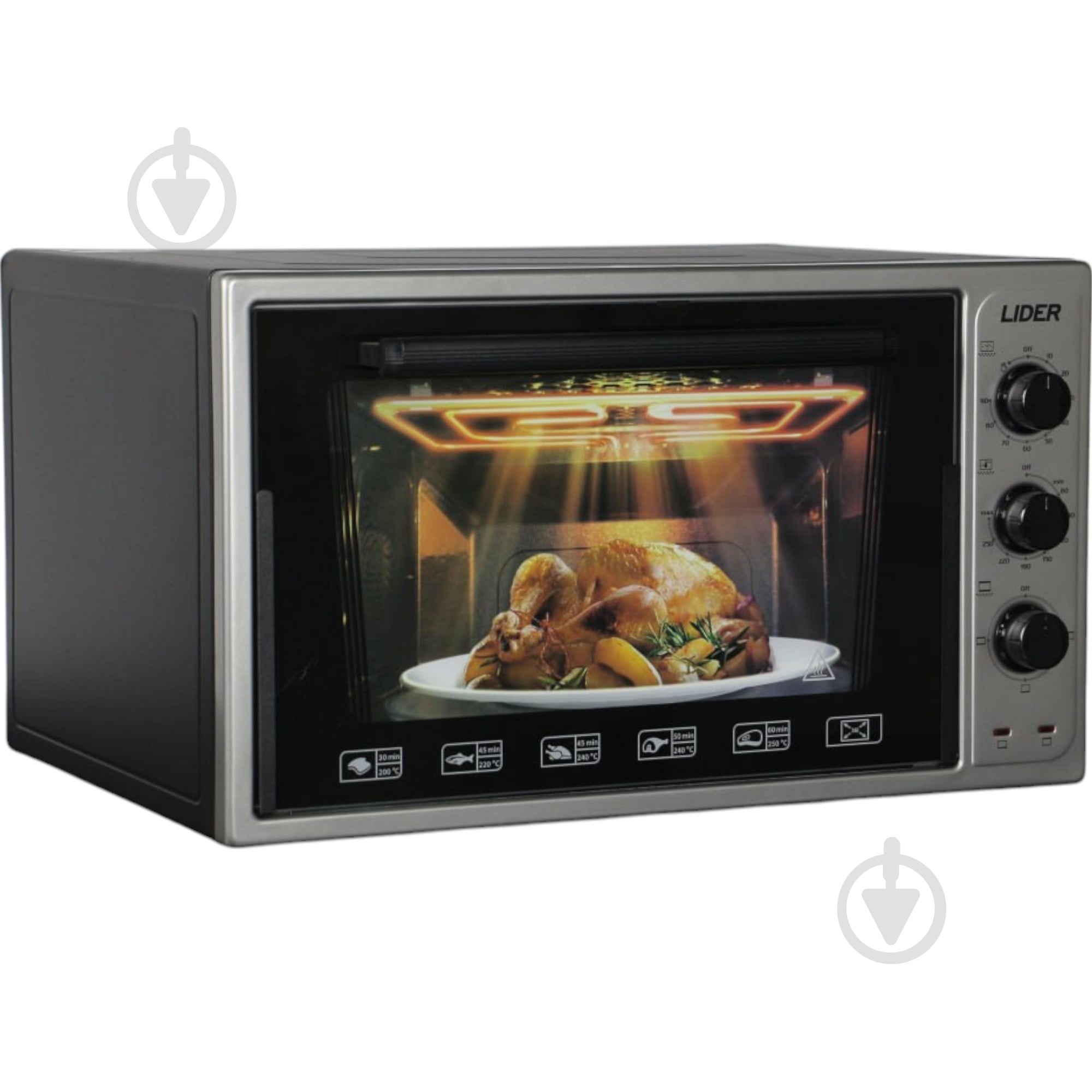 Електрична піч Lider 3623 ECO" GREY-BLACK - фото 2