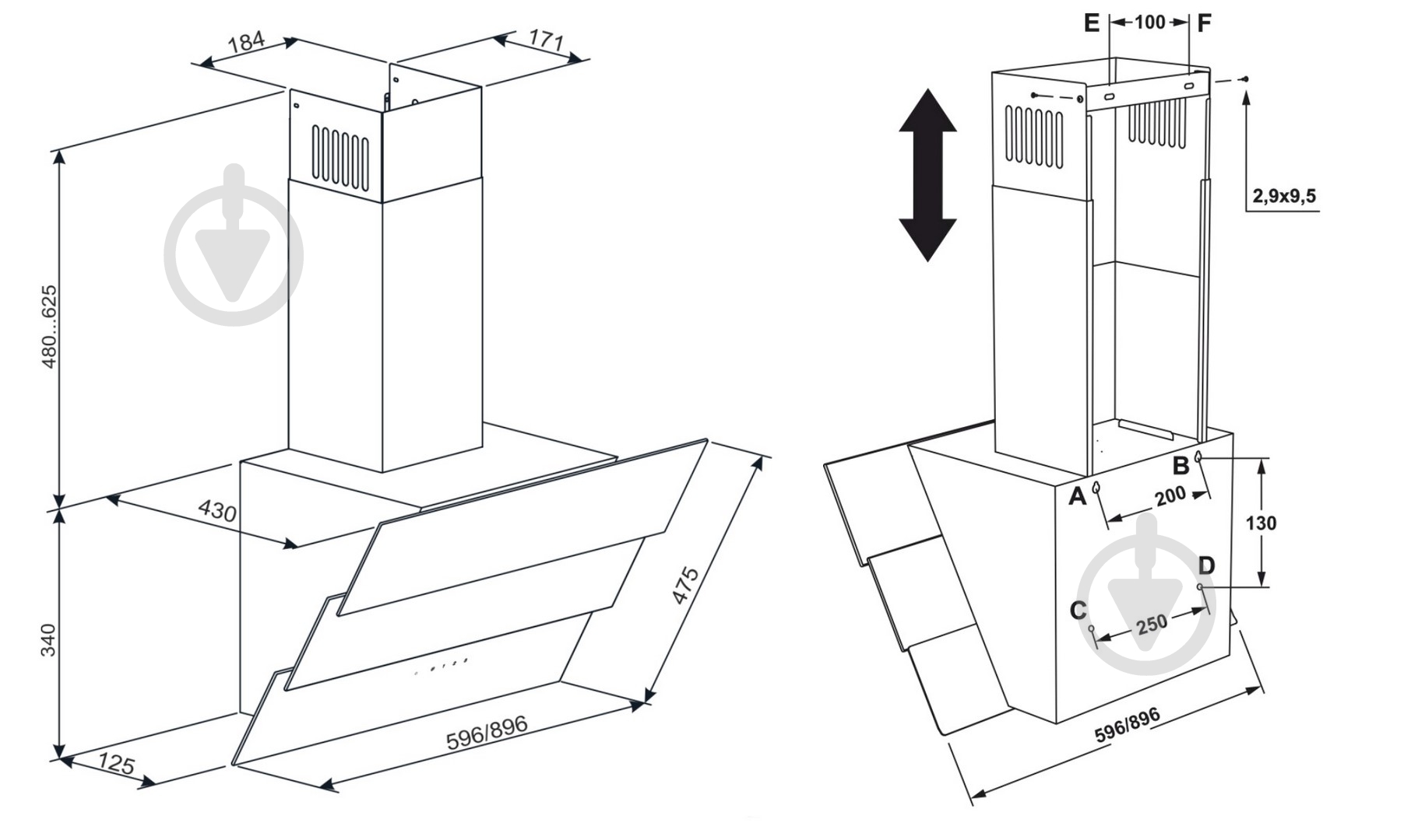 Вытяжка Eleyus FENIX 1200 LED 60 WH - фото 11