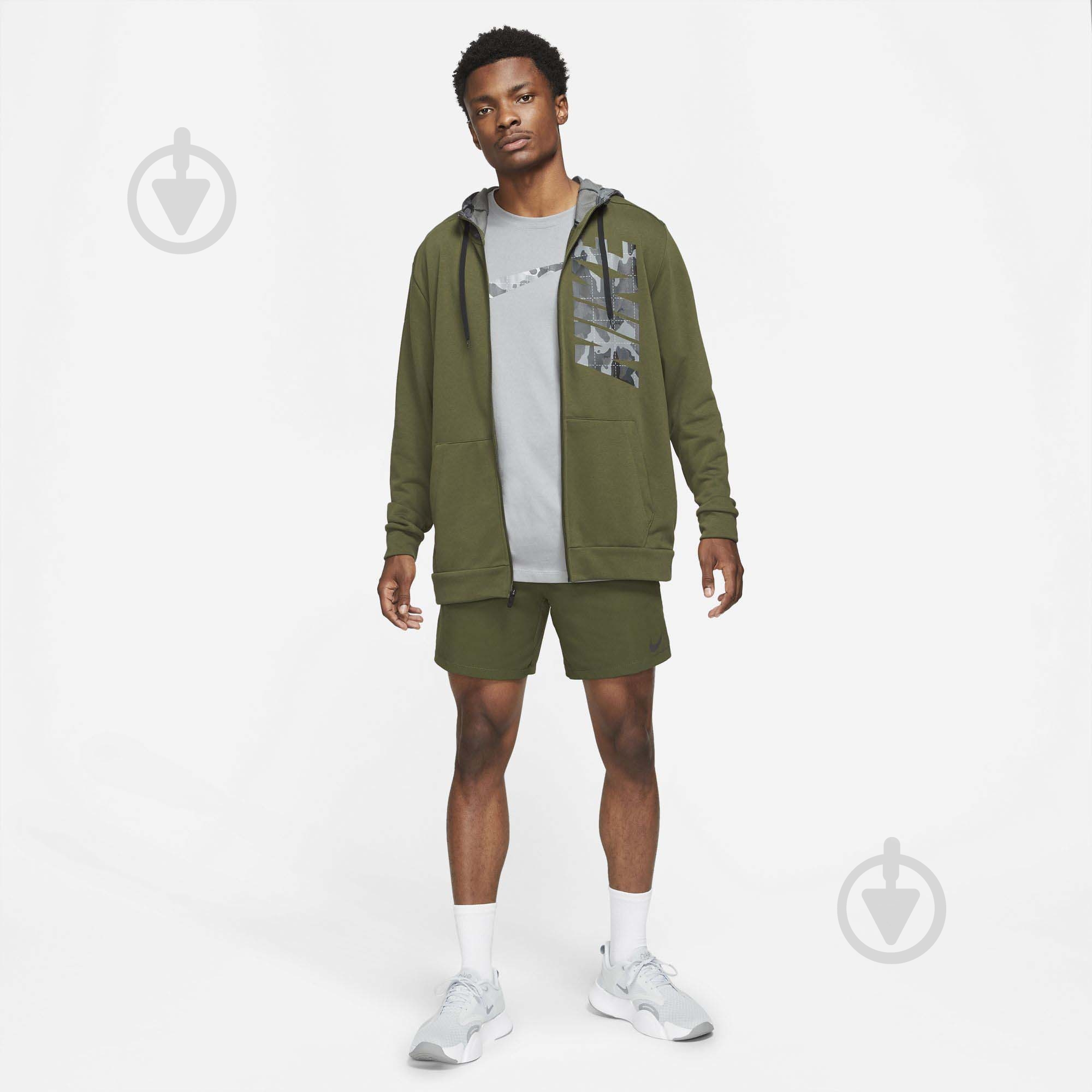 Толстовка Nike M NK DF FZ FA CAMO DD1733-326 р. XL хакі - фото 7