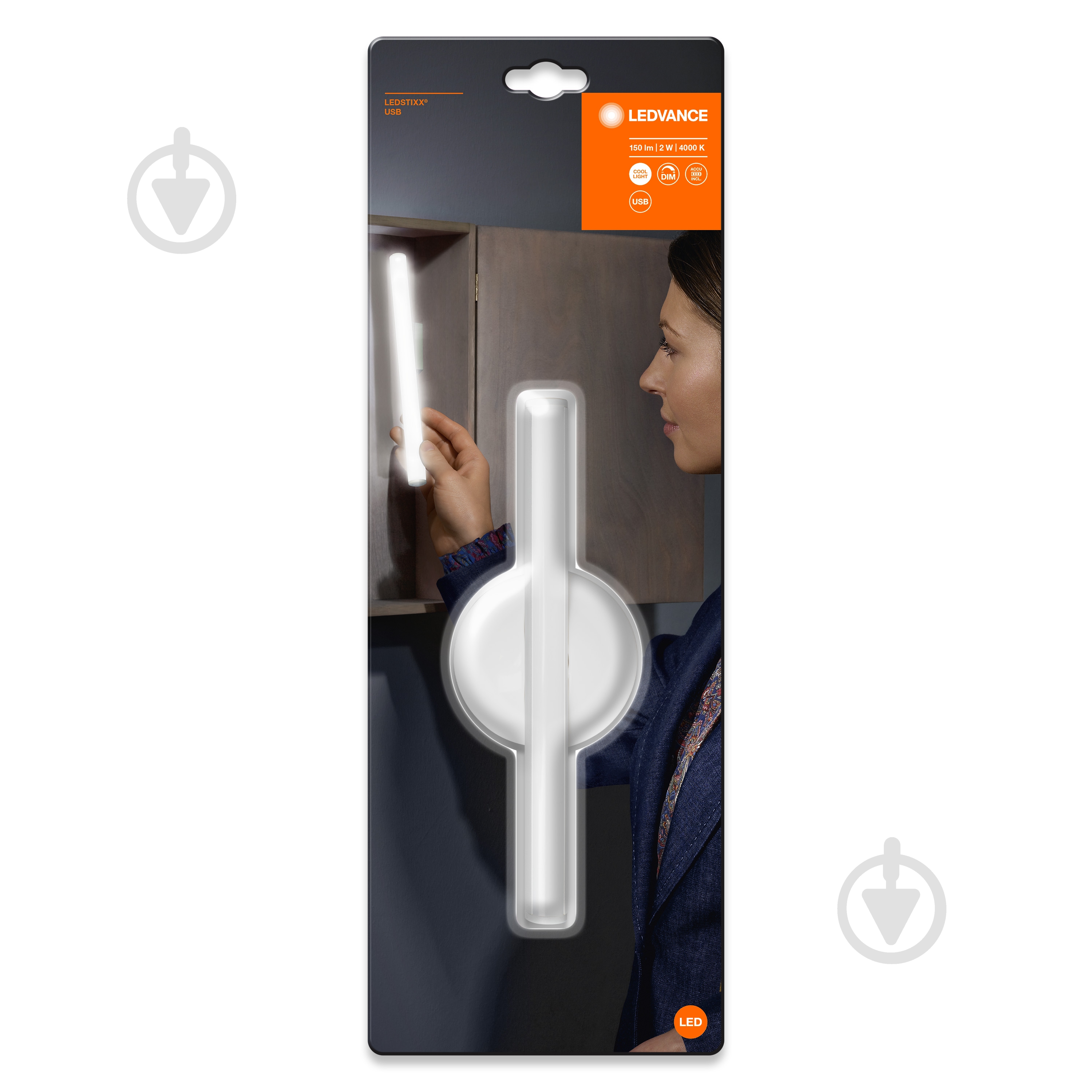 Ночник Ledvance USB Silver аккумуляторный 2 Вт серебряный LED STIXX dim - фото 2
