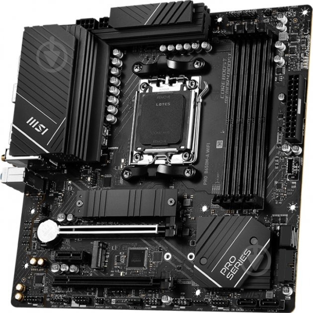Материнская плата MSI PRO B650M-A WIFI (Socket AM5, AMD B650, micro ATX) - фото 2 Материнская плата MSI PRO B650M-A WIFI (Socket AM5, AMD B650, micro ATX) - фото 2