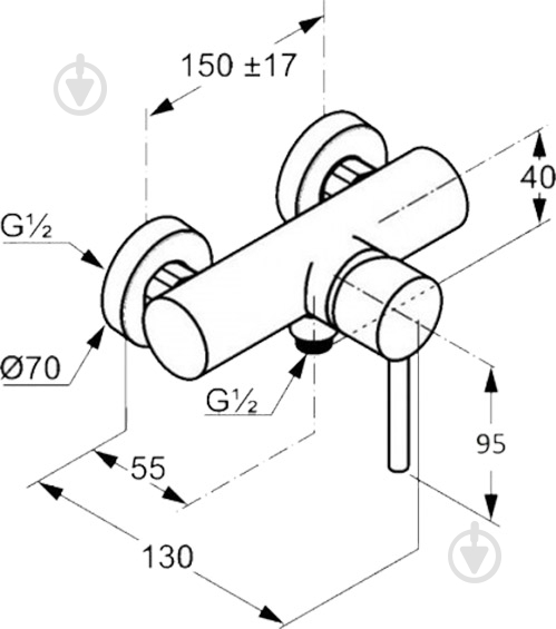 Смеситель для душа Kludi D-Tail 388310590 - фото 2 Смеситель для душа Kludi D-Tail 388310590 - фото 2