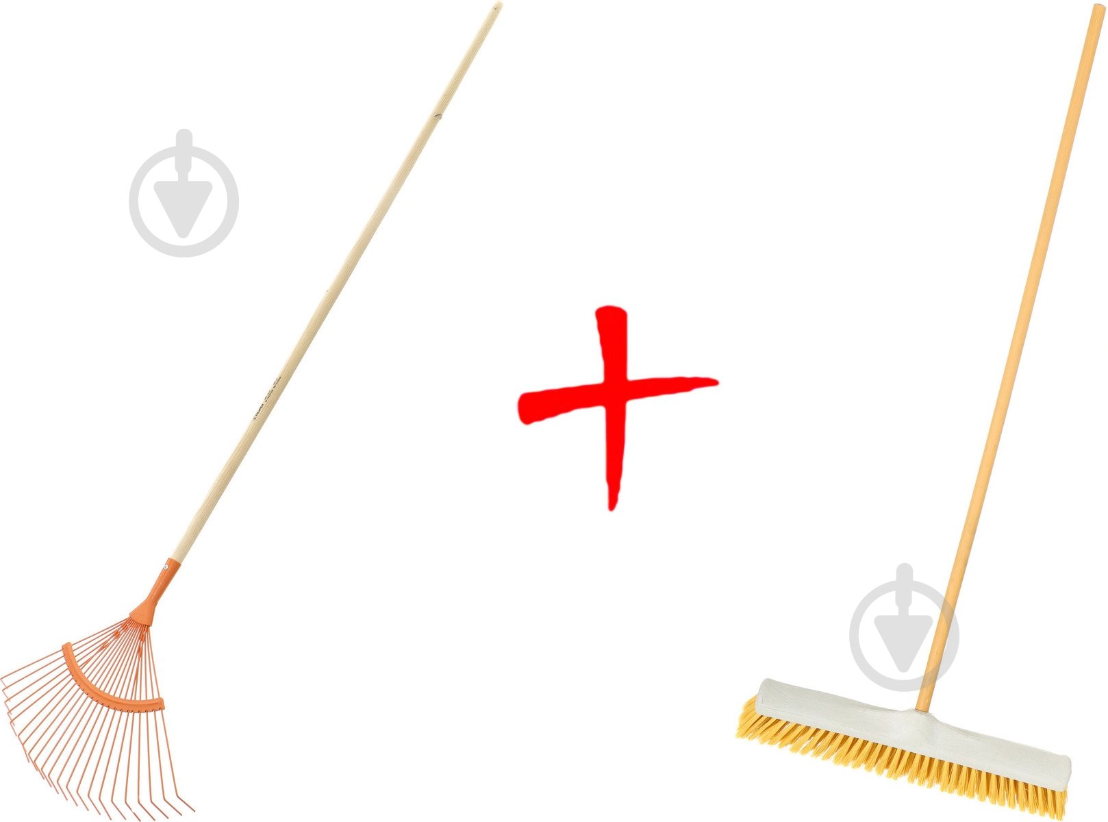 Набір садового інструменту граблі віялові Truper EM-22А + щітка для вулиці Truper CEPI-50 - фото 1 Набір садового інструменту граблі віялові Truper EM-22А + щітка для вулиці Truper CEPI-50 - фото 1