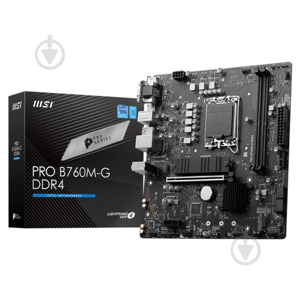 Материнська плата MSI PRO B760M-G DDR4 (Socket 1700, Intel B760, micro ATX) - фото 4 Материнська плата MSI PRO B760M-G DDR4 (Socket 1700, Intel B760, micro ATX) - фото 4