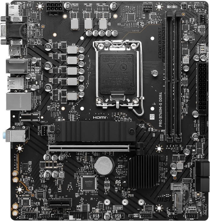Материнська плата MSI PRO B760M-G DDR4 (Socket 1700, Intel B760, micro ATX) - фото 1 Материнська плата MSI PRO B760M-G DDR4 (Socket 1700, Intel B760, micro ATX) - фото 1