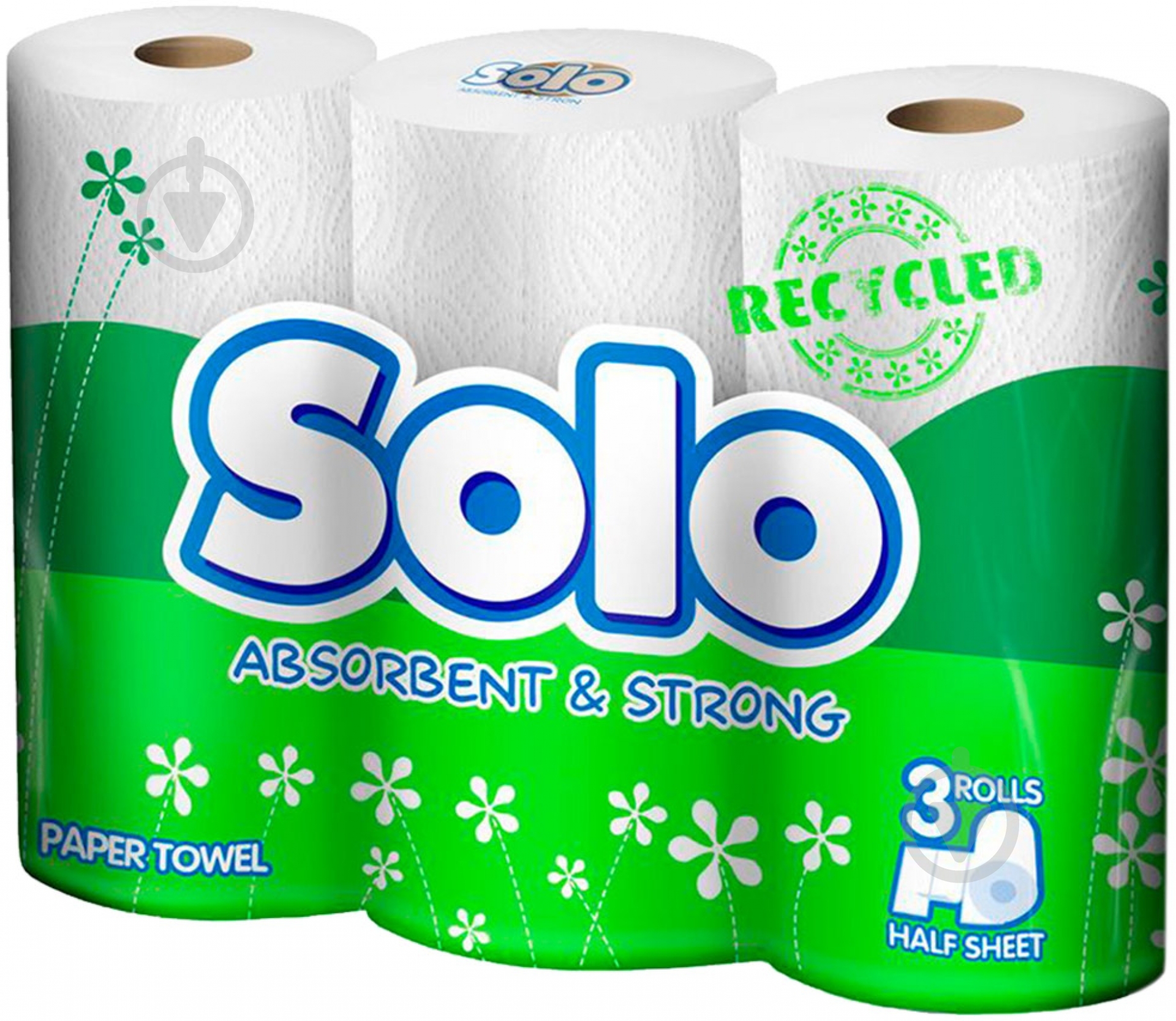 Бумажные полотенца Solo двухслойная 3 шт. - фото 1