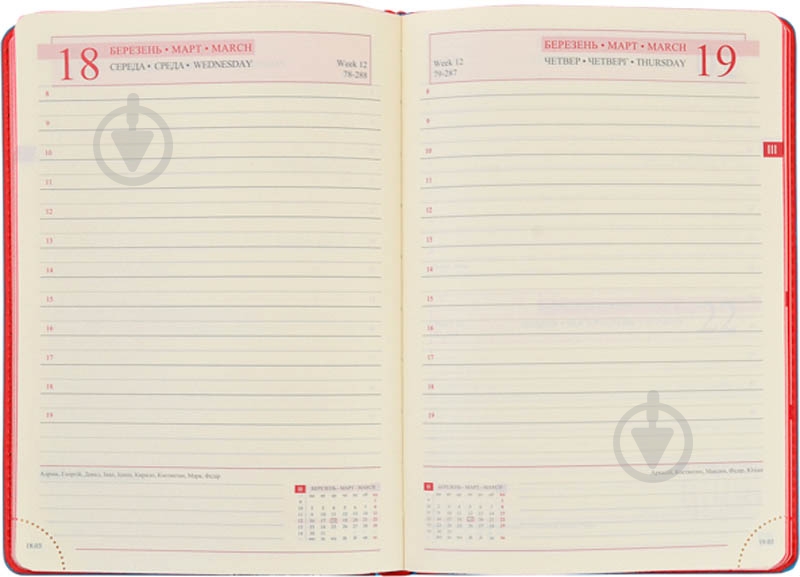 Щоденник недатований червоний лінія Leo Planner Destiny A5 251846 - фото 7
