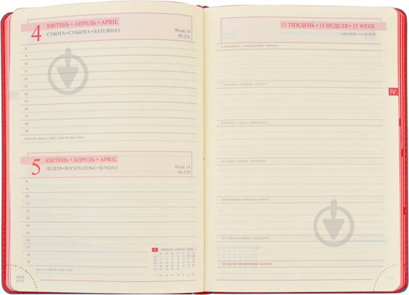 Щоденник недатований червоний лінія Leo Planner Destiny A5 251846 - фото 6