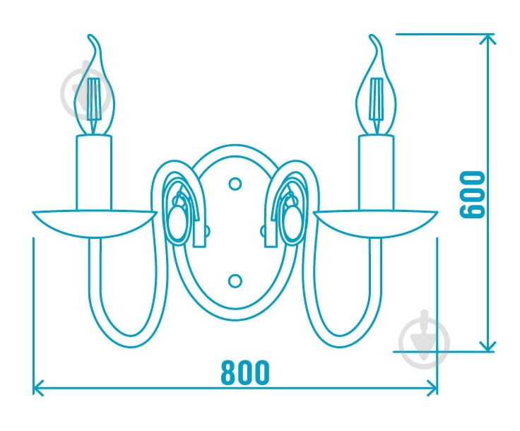 Бра Victoria Lighting 2x40 Вт E14 белый Luce/AP2 - фото 2 Бра Victoria Lighting 2x40 Вт E14 белый Luce/AP2 - фото 2