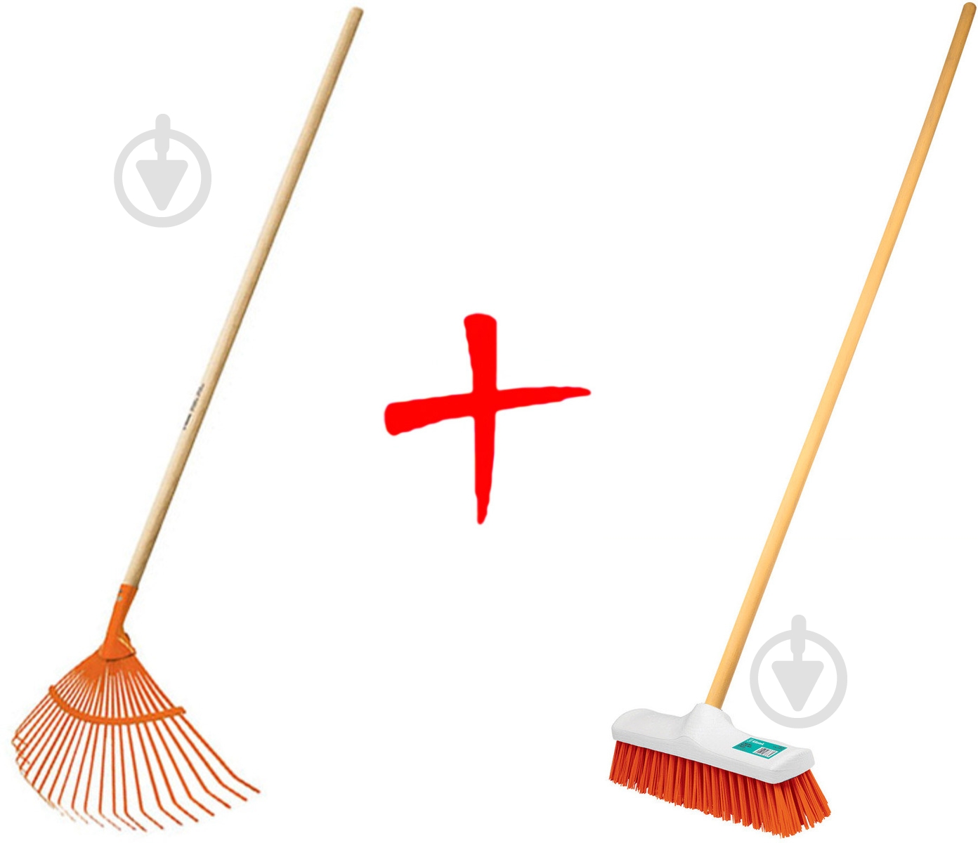 Набор садового инструмента грабли веерные Truper EM-22 + щетка для улицы Truper CEPI-30 - фото 1