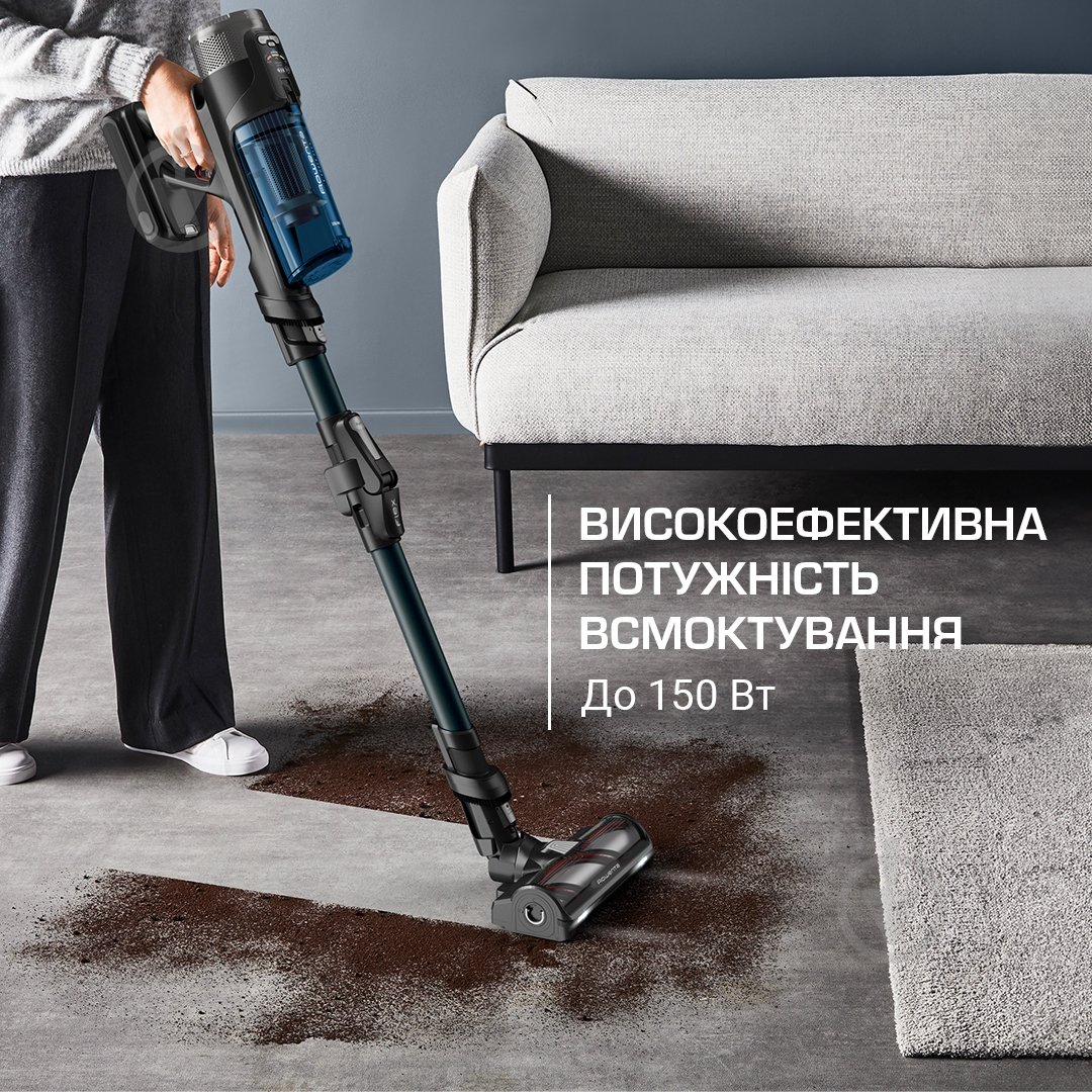 Пылесос аккумуляторный Rowenta X-Force Flex 12.60 Neo Allergy Aqua RH9LC1WO blue - фото 7 Пылесос аккумуляторный Rowenta X-Force Flex 12.60 Neo Allergy Aqua RH9LC1WO blue - фото 7
