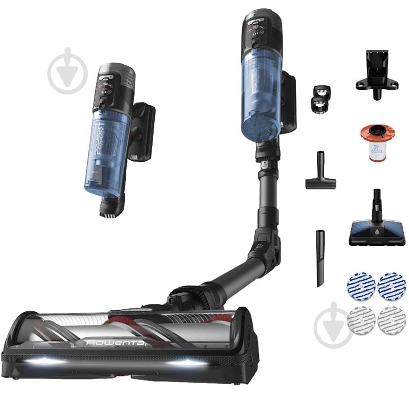 Пылесос аккумуляторный Rowenta X-Force Flex 12.60 Neo Allergy Aqua RH9LC1WO blue - фото 1 Пылесос аккумуляторный Rowenta X-Force Flex 12.60 Neo Allergy Aqua RH9LC1WO blue - фото 1
