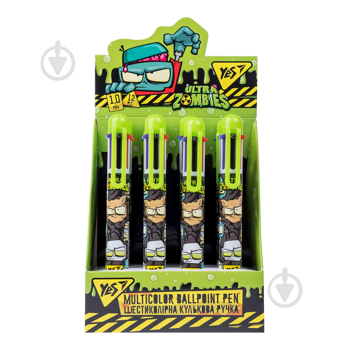 Ручка кулькова YES Zombie 1,0 мм 6 кольорів 412048 - фото 3 Ручка кулькова YES Zombie 1,0 мм 6 кольорів 412048 - фото 3