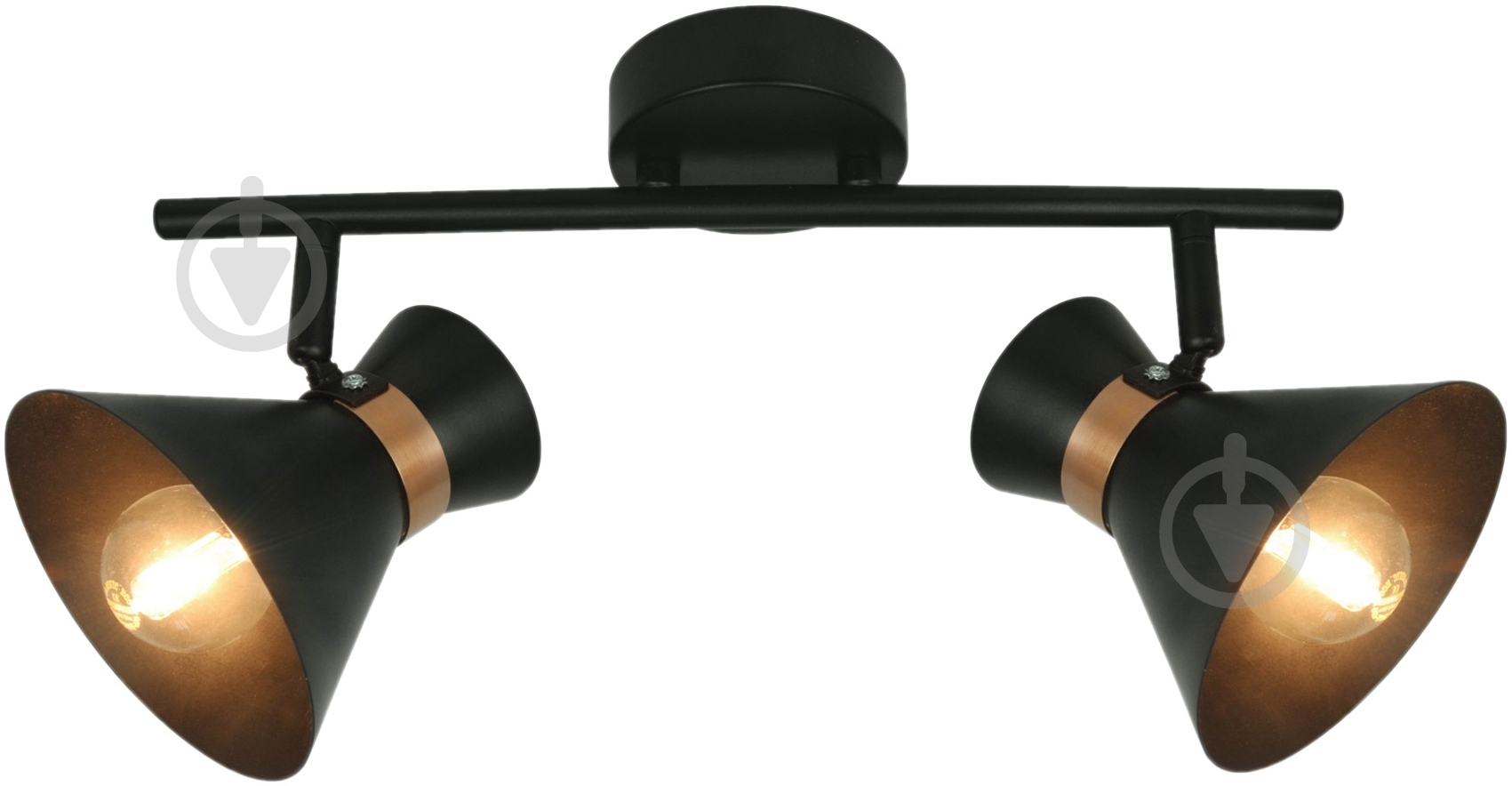 Спот Victoria Lighting 2x40 Вт E14 чорний Power/PL2 - фото 1