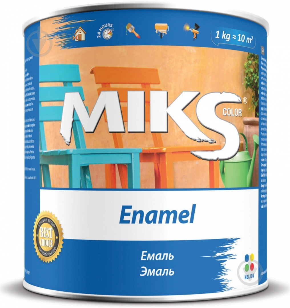 Емаль MIKS Color алкідна хакі глянець 2,8 кг - фото 3