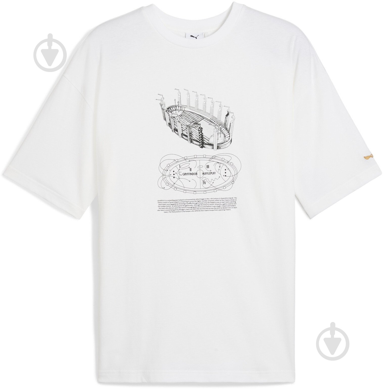 Футболка Puma x HARRY POTTER Oversized Graphic Tee 63009202 р.S белый - фото 1