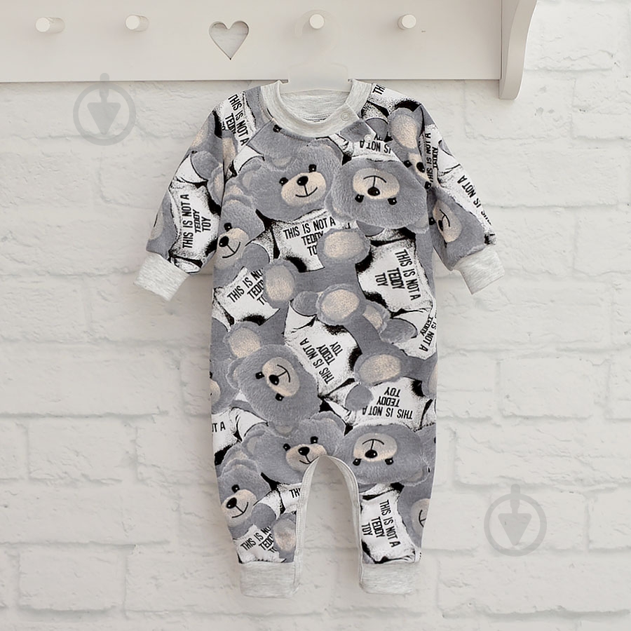 Ромпер-реглан унісекс Blanka Ведмедик р.56-62 сірий 110846 - фото 2 Ромпер-реглан унісекс Blanka Ведмедик р.56-62 сірий 110846 - фото 2