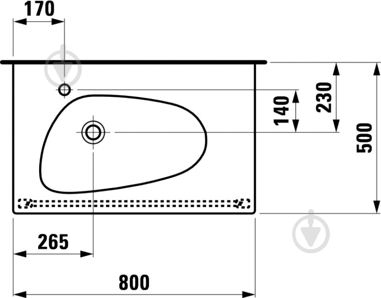 Умывальник Laufen Palomba 1480.4 - фото 2 Умывальник Laufen Palomba 1480.4 - фото 2
