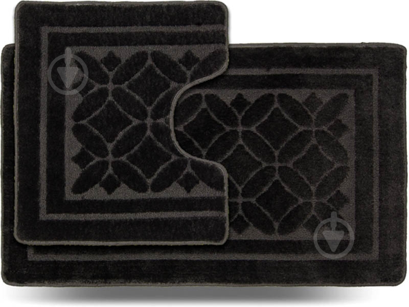 Набор ковриков Dariana Стандарт 60x100 + 60x50 Рамка серый - фото 1