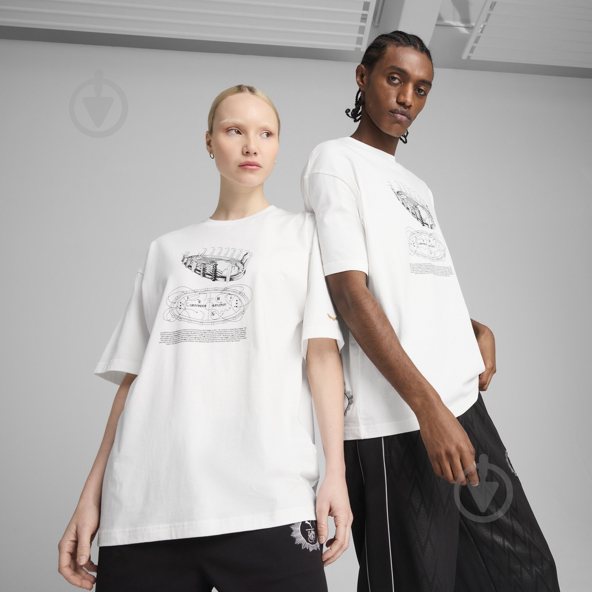 Футболка Puma x HARRY POTTER Oversized Graphic Tee 63009202 р.XL белый - фото 3