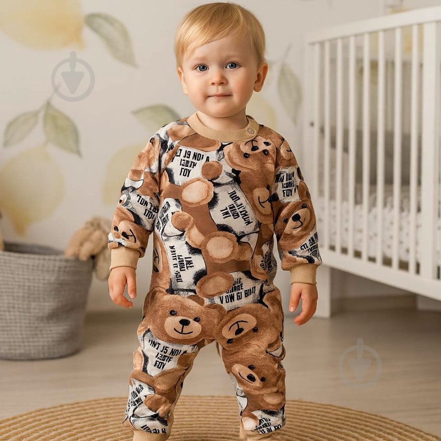 Ромпер-реглан унисекс Blanka Мишка р.62-68 бежевый 110847 - фото 1 Ромпер-реглан унисекс Blanka Мишка р.62-68 бежевый 110847 - фото 1