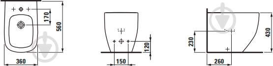 Биде LAUFEN Palomba 3280.1 - фото 2