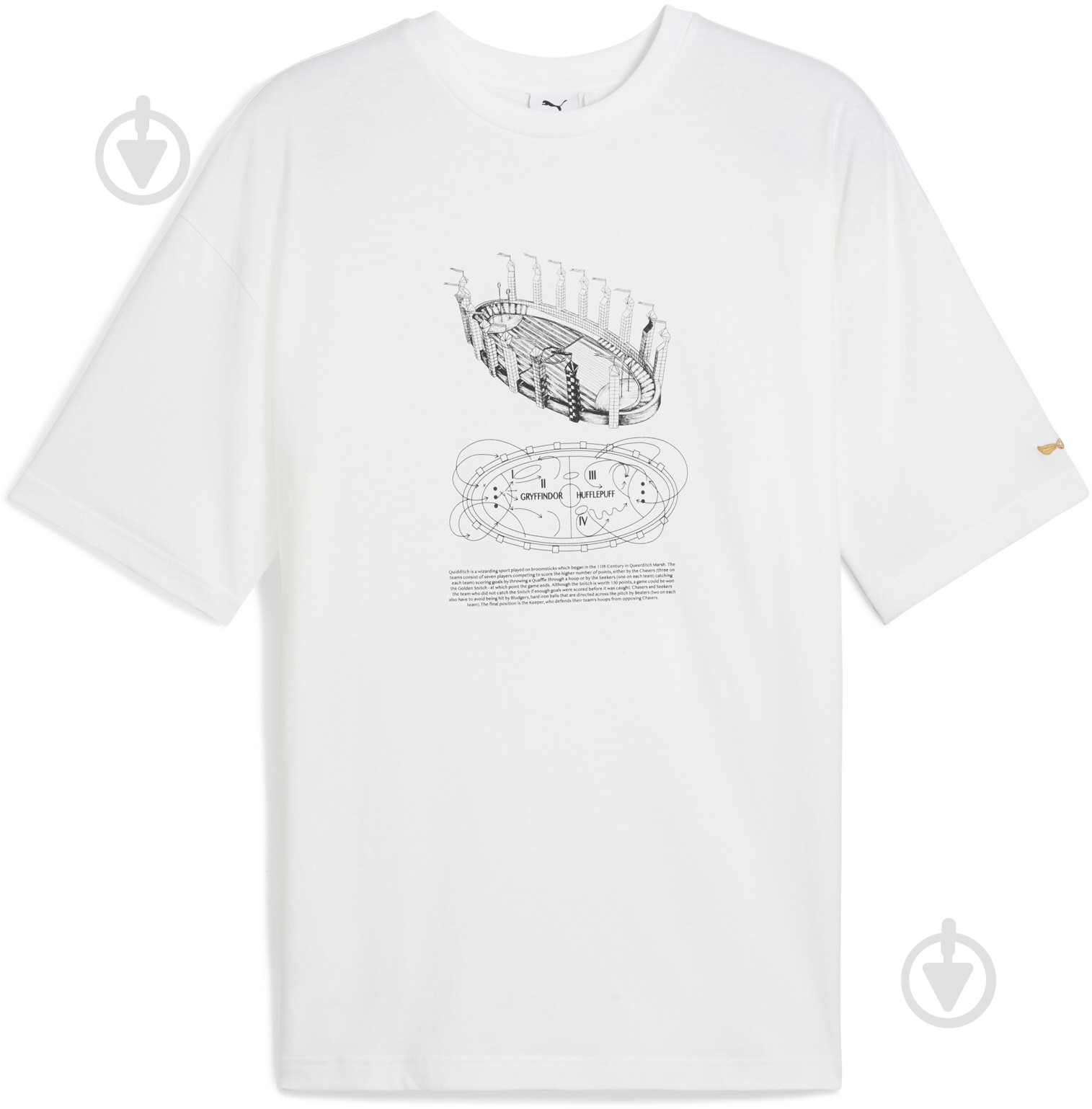 Футболка Puma x HARRY POTTER Oversized Graphic Tee 63009202 р.XS белый - фото 1