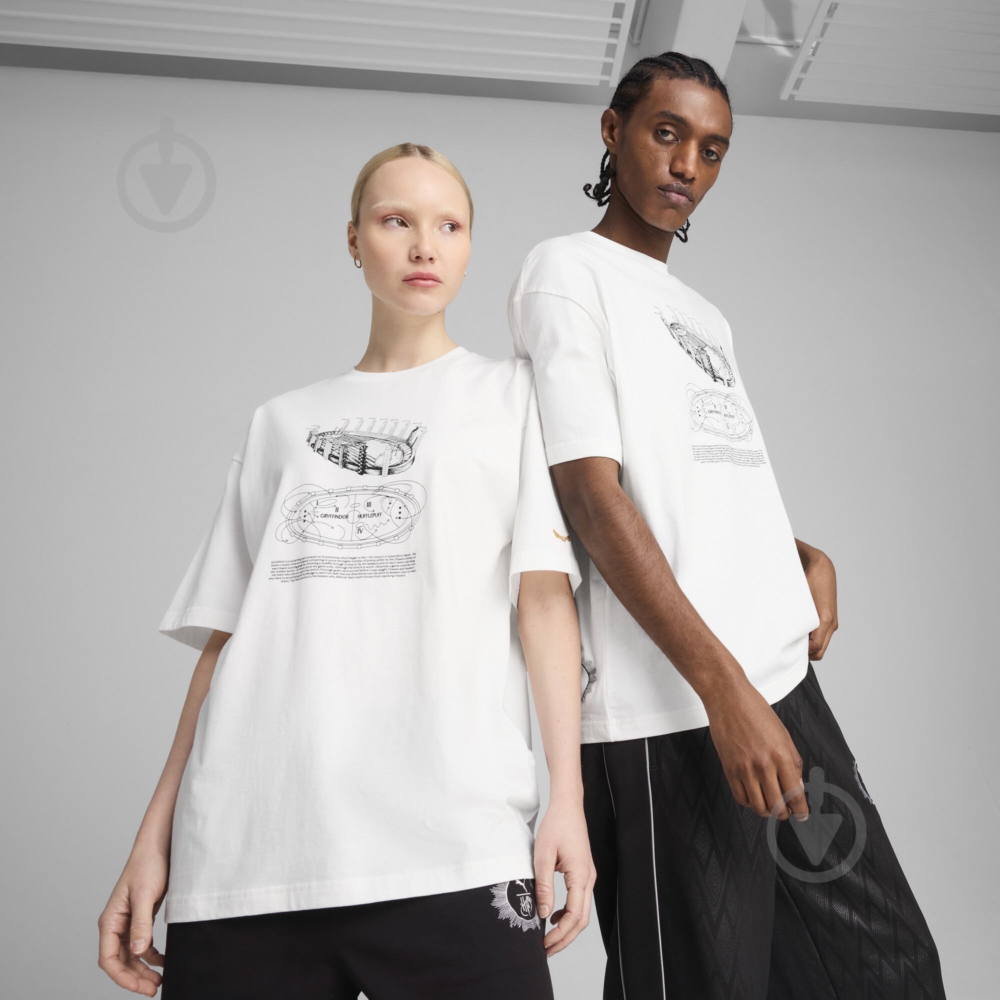 Футболка Puma x HARRY POTTER Oversized Graphic Tee 63009202 р.XS белый - фото 3