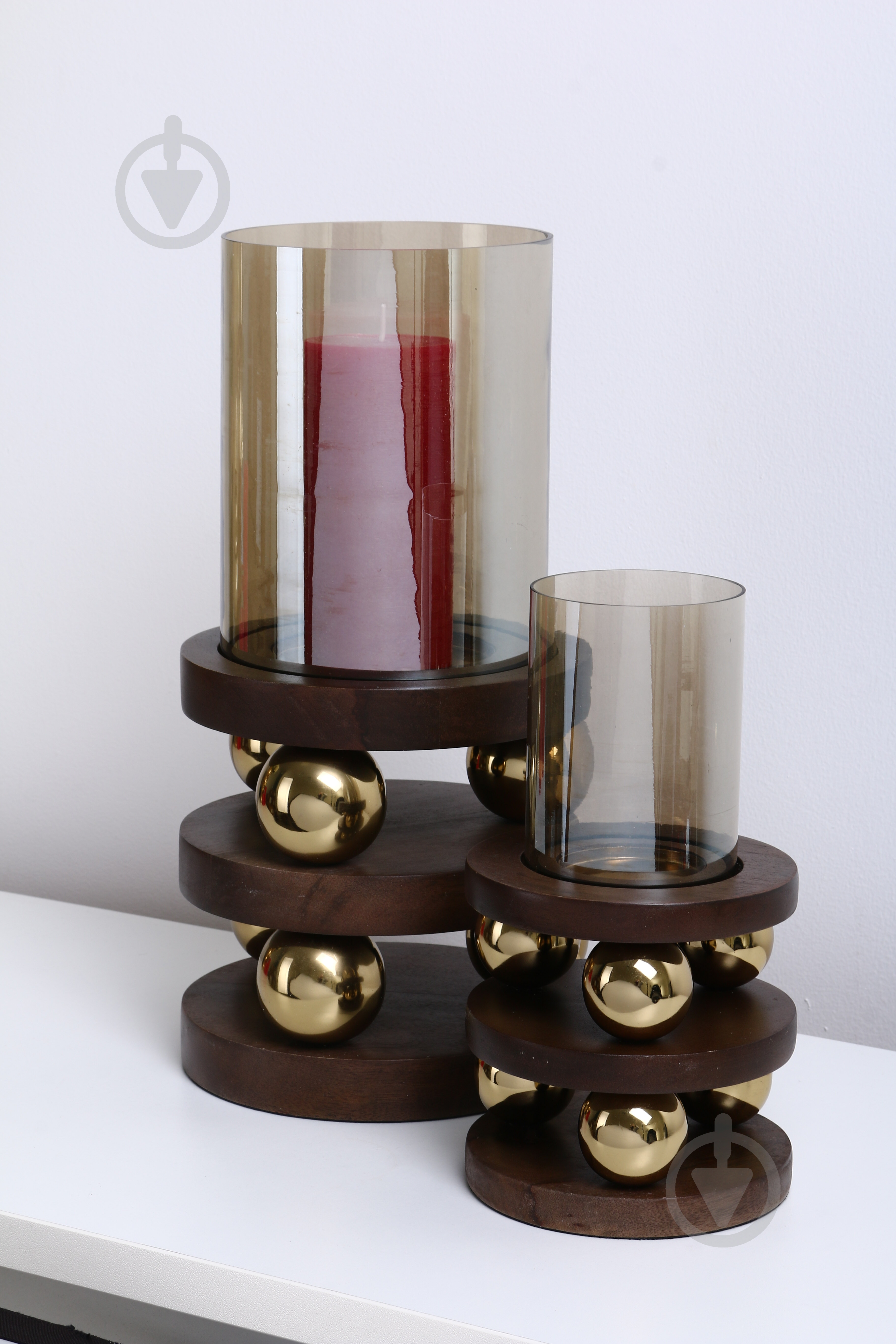 Подсвечник Ball 5,5x5,5x10,5 см золотой с коричневым Inari - фото 5 Подсвечник Ball 5,5x5,5x10,5 см золотой с коричневым Inari - фото 5