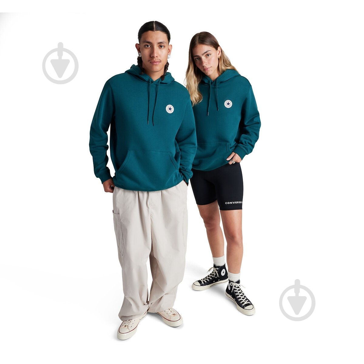 Джемпер Converse STANDARD FIT CORE CHUCK PATCH HOODIE FT 10026983-303 р.M зеленый - фото 4