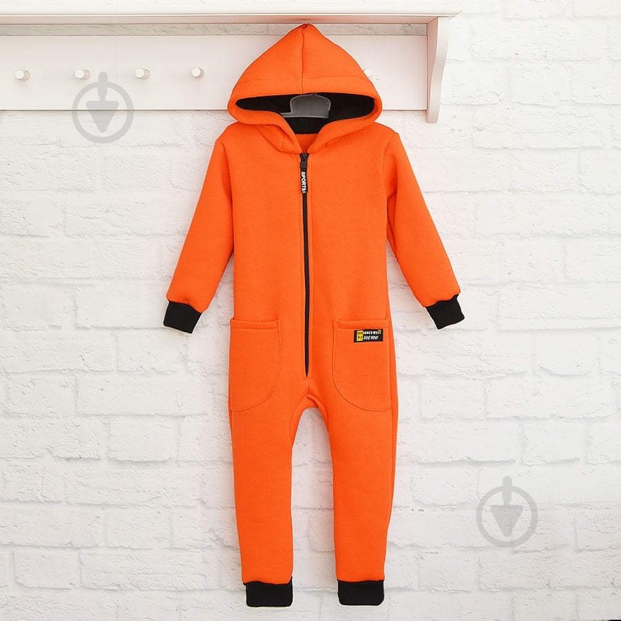 Ромпер-реглан унисекс Blanka р.104-110 оранжевый 110844 - фото 2 Ромпер-реглан унисекс Blanka р.104-110 оранжевый 110844 - фото 2